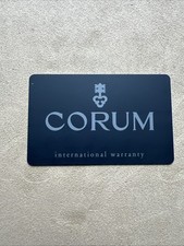 Authentic CORUM Open & Blank International Watch Warranty Card Genuine picture