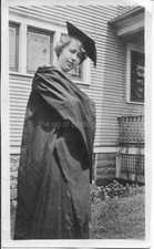 THE GRADUATE Vintage FOUND GRADUATION PHOTOGRAPH bw Original Portrait 14 9 Y picture
