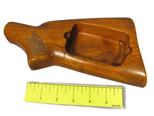 Unique Vintage Wooden Gun Stock Ashtray picture