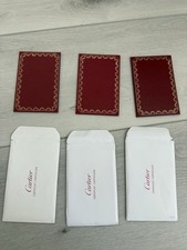 Lot of 3 Genuine Cartier Certificate Holder Booklets w/ White Sleeves picture