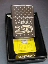 Zippo America 250th Anniversary 1776-2026 High Polish Black Laser Two Tone 47293 picture