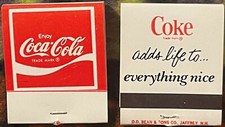 Vintage NOS 1970s Coca-Cola Matchbook 🔥 Coke Adds Life Unused picture