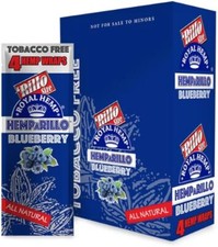 Hemparillo Blueberry Rillo Size - Full Box of 15 Pouches (4 Per Pouch) picture