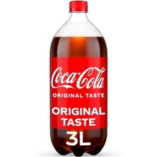 Coca-Cola Classic Original Coke Soda Pop Bottle 3 Liter, Cola Soft Drink picture