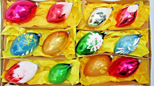 Lot Vintage Blown Glass Pictured DROP Snow Cap Christmas Ornaments Japan picture