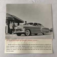 1953 Chevrolet Bel Air Sedan Factory Press Photo Photograph Chevy Belair picture