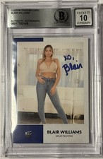 Blair Williams Signed Trading Card Beckett Encapsulated Autograph Grade 10 picture