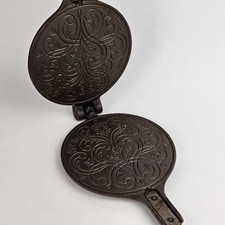 Vintage Jotul Cast Iron Waffle Cookie Krumkake Pizzelle Maker Norwegian picture