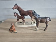 Vintage Horse Figurines Lot Hertwig Katzhutte Beswick 1053 Goebel Foals picture