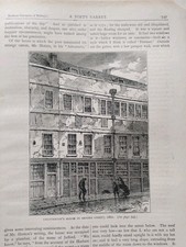 Sk309  Ephemera 1886 London Picture Chatterton's House Brooke Street 1860  picture