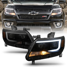 - for 2015-2022 Chevy Colorado Black Housing Smoked Lens LED Tube Dual Projector picture