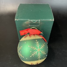 Waterford Holiday Heirlooms Four Seasons Winter Ball Glass Ornament W/Box 2003 picture