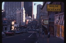 sl44 Slide 1970's San Francisco busy street downtown 810a picture