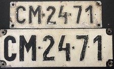 Authentic Soviet Era Hungarian License Plate Pair CM-24-71 | Police Marked picture