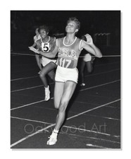 WILMA RUDOLPH Winning a Race at the 1960 Olympics, Vintage Photo Print picture