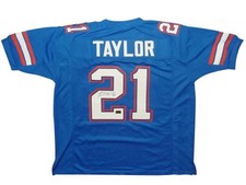 Fred Taylor Autographed Florida Gators (Blue #21) Custom Jersey picture