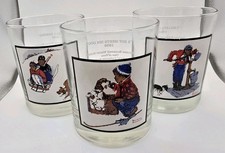 1979 Arby's Norman Rockwell Pepsi Winter Scenes (Set of 3) Glasses Vintage picture