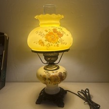 Vintage Accurate Casting Gone With The Wind 3 Way Hurricane Lamp Stunning Floral picture