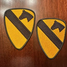 VTG US Army Ist Cavalry Division Cav Bright Patches Set Of 2 1990s Fort Hood New picture