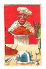c1890's Trade Card Florence Shirt Co., Men's Furnishings, Chief Serving Turkey picture