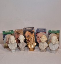 Vintage Avon Presidential Bust Aftershave Decanters Set of 5 W/ Boxes 1970s picture