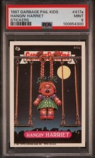 1987 TOPPS GARBAGE PAIL KIDS STICKERS HANGIN' HARRIET #417a SERIES 10 PSA 9 MINT picture