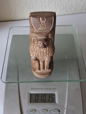 1930s Egyptian Revival Stone Baboon Thoth Statue Hieroglyphs Carved 5