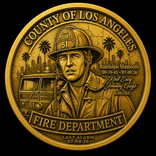Los Angeles County Squad 51 Fire Department Challenge Coin picture