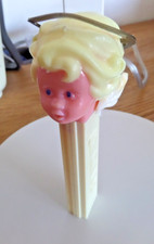 PEZ VINTAGE Rare to Find White Angel No Feet Pat 3.9 Yugoslavia WITH Halo &Wings picture