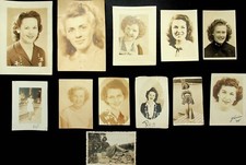 12 VINTAGE YOUNG WOMEN PHOTOGRAPHS - JJ-37 picture