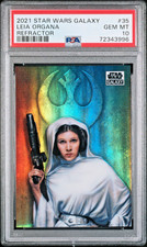 2021 Topps Chrome Star Wars Galaxy Leia Organa Refractor #35 PSA 10 RARE picture