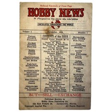 Antique Advertisement For Magazine 1926 Hobby News Sales W Front Page Sample SEE picture