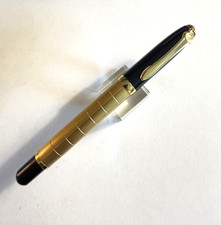 NEW Gold Fountain Pen Gold trim.  FINE smooth two tone gold plate nib.  SMOOTH picture