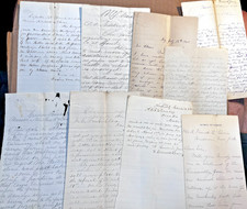 Lot of 9 Handwritten Embossed Farm Letters to New York Lawyer 1853-1899 picture