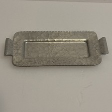 Vintage Rodney Kent  Tulip Hammered Aluminum Butter Tray #470 picture