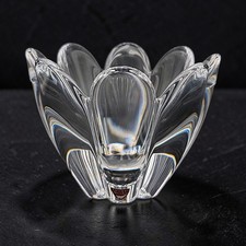 Vintage Orrefors Lily Crystal Flower Bowl Olle Alberius Signed Sweden 4