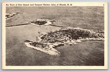 NH, Star Island, Isle of Shoals, Gosport Harbor, Aerial View, Vintage Postcard picture
