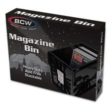 BCW Plastic Black Magazine / Document Storage Bin Heavy Duty Acid Free Stackable picture