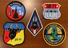 5 x USAF SR-71 and U-2 aircraft patches.  Blackbird, Dragon Lady, CIA, US seller picture