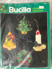 Vintage Bucilla “Jeweled Delights” Felt&Sequin Ornament Kit.  Kit# 82482 picture
