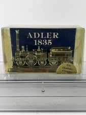 [MINT] Adler 1835 Model Gold-Tone German Train 1:70 Scale Display w/ Case picture