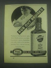 1932 Nyal Nyalgesic Ad - Rub Out Bruises picture