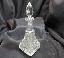 Vintage 1940's Tall Lead Crystal Perfume Bottle picture