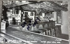 Postcard RPPC WI Hubertus Wisconsin Interior Fox And Hounds Holy Hill Inn Bar picture