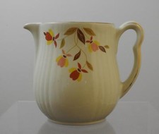 Vintage Hall Superior Jewel Tea Autumn Leaf Rayed Utility Jug Pitcher 40oz 6