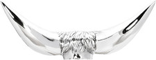 Chrome Bull Horn Hood Ornament - 48180 Stylish Car Accessory picture