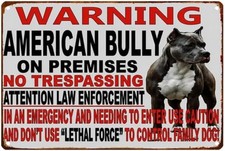 Vintage Warning Dog Theme Garage Tin Metal Signs Home Décor 8x12 picture