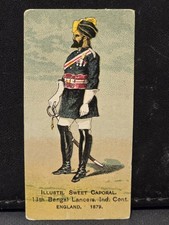 1886 KINNEY N224, #316, SERIES-J, 13th BENGAL LANCERS, IND CONTINGENT ENG, 1879 picture