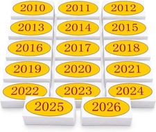 204 Pcs Car Windshield Year Stickers (2010-2026), 17 Dozen (12 per Year) picture