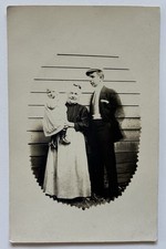Antique RPPC Three Generations Family Portrait Baby Father Grandmother Postcard picture